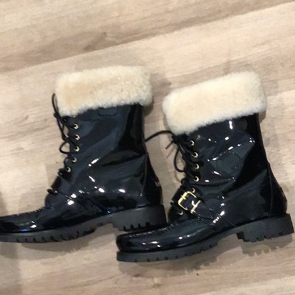 Lauren Ralph Lauren Zabby shearling lined cold weather mid calf boots used - Picture 3 of 6